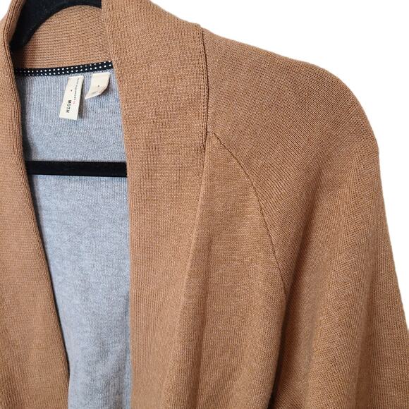 Moth Anthropologie Sweater Cardigan Women S Rizzo Belted Camel Wrap Belted - Picture 7 of 11